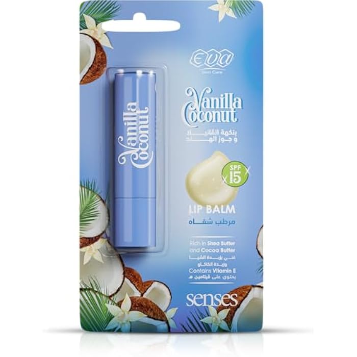 Eva Skin Care Senses Lip Balm Vanilla Coconut 4 Gm - Image 1